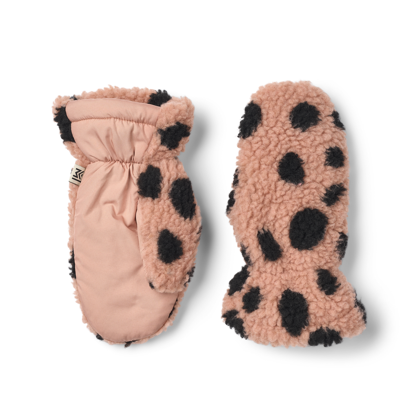 Liewood, Pink Leopard Print Grethe Pile Gloves