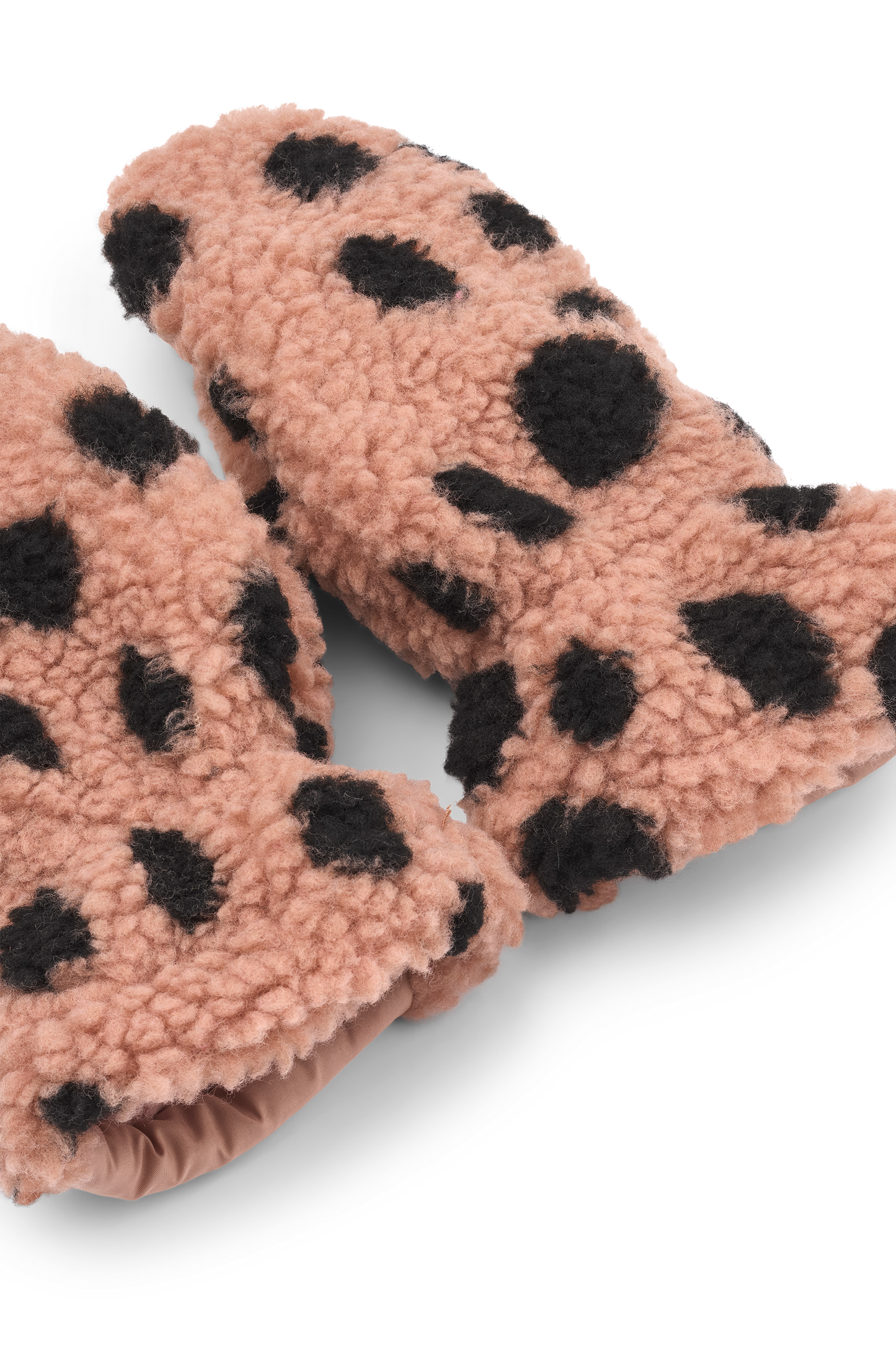 Liewood, Pink Leopard Print Grethe Pile Gloves