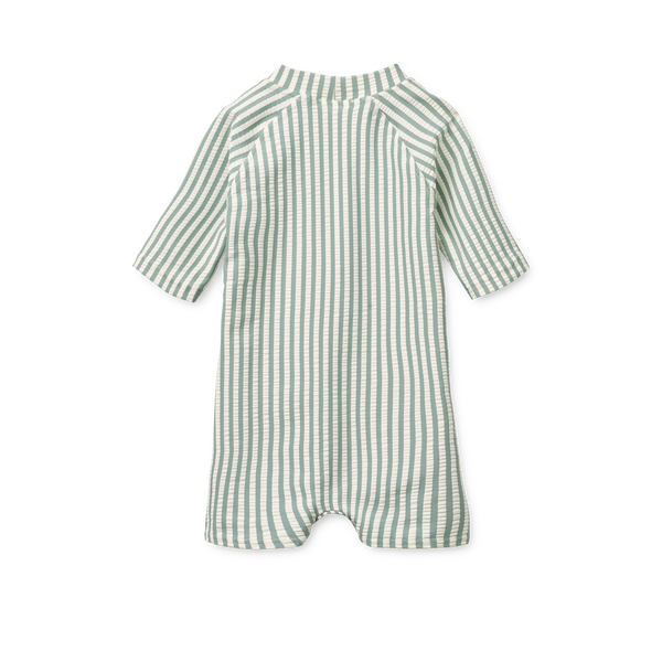 Liewood, Thor Seersucker Baby Swim Jumpsuit