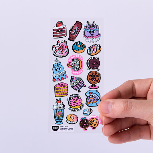 OMY, Mini Fabulous Iconic Stickers, Donuts