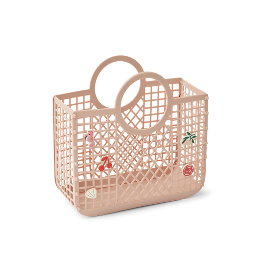 Rose Samantha Basket With Charms