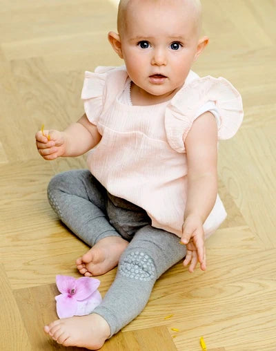Go Baby Go, Organic Cotton Crawling Leggings, Navy Blue