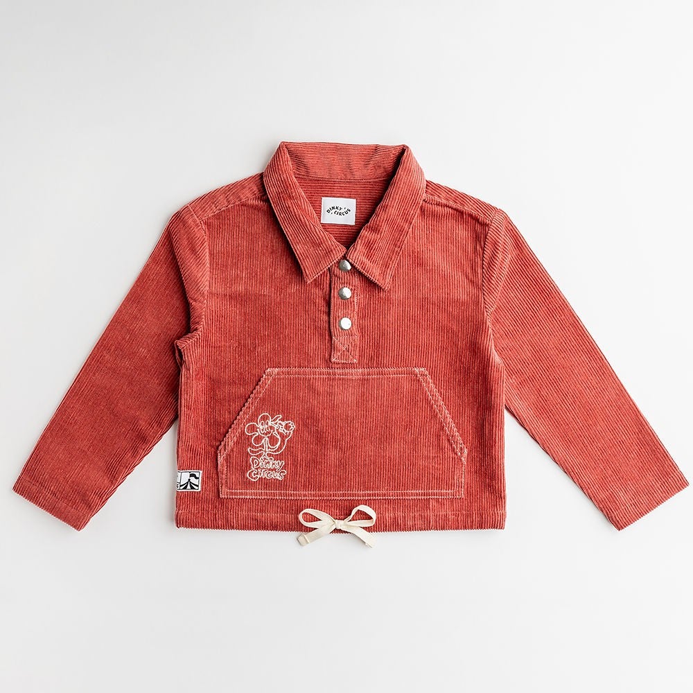 Dinky Circus, Rose Pink Popover Corduroy Smock