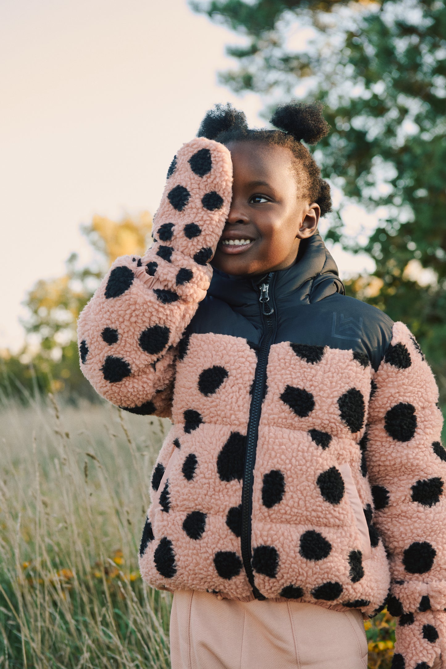 Liewood, Pink Leopard Print Grethe Pile Gloves