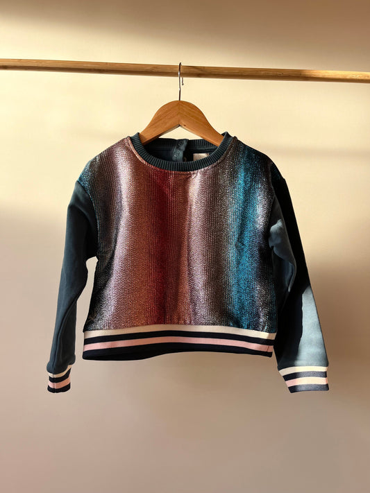 Preloved No Added Sugar, Multicoloured Glitter Sweater, 5 - 6 Years