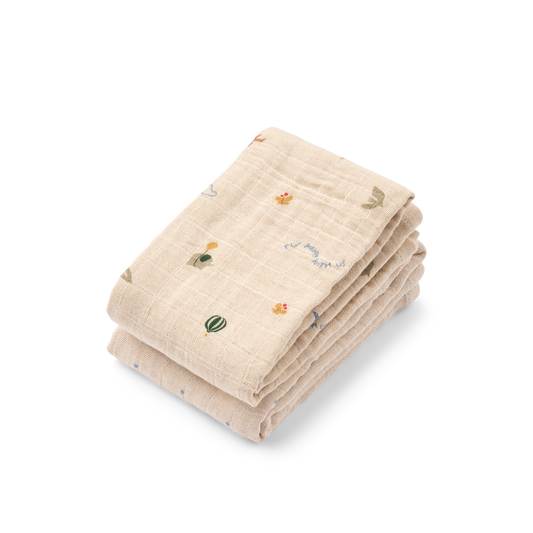Liewood, Lewis Muslin Cloth 2-Pack, Star/Flying Mix