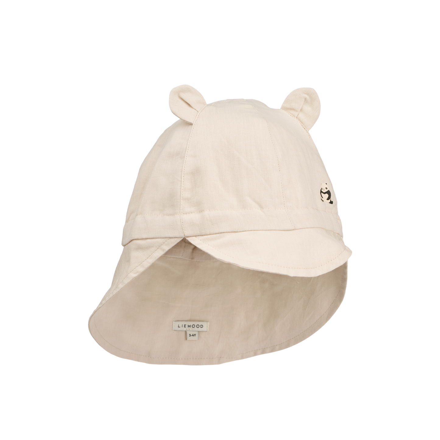 Panda Gorm Linen Sun Hat With Ears