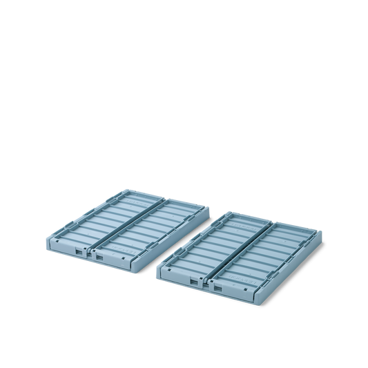 Small Beach Blue Weston Storage Box, 2-pack