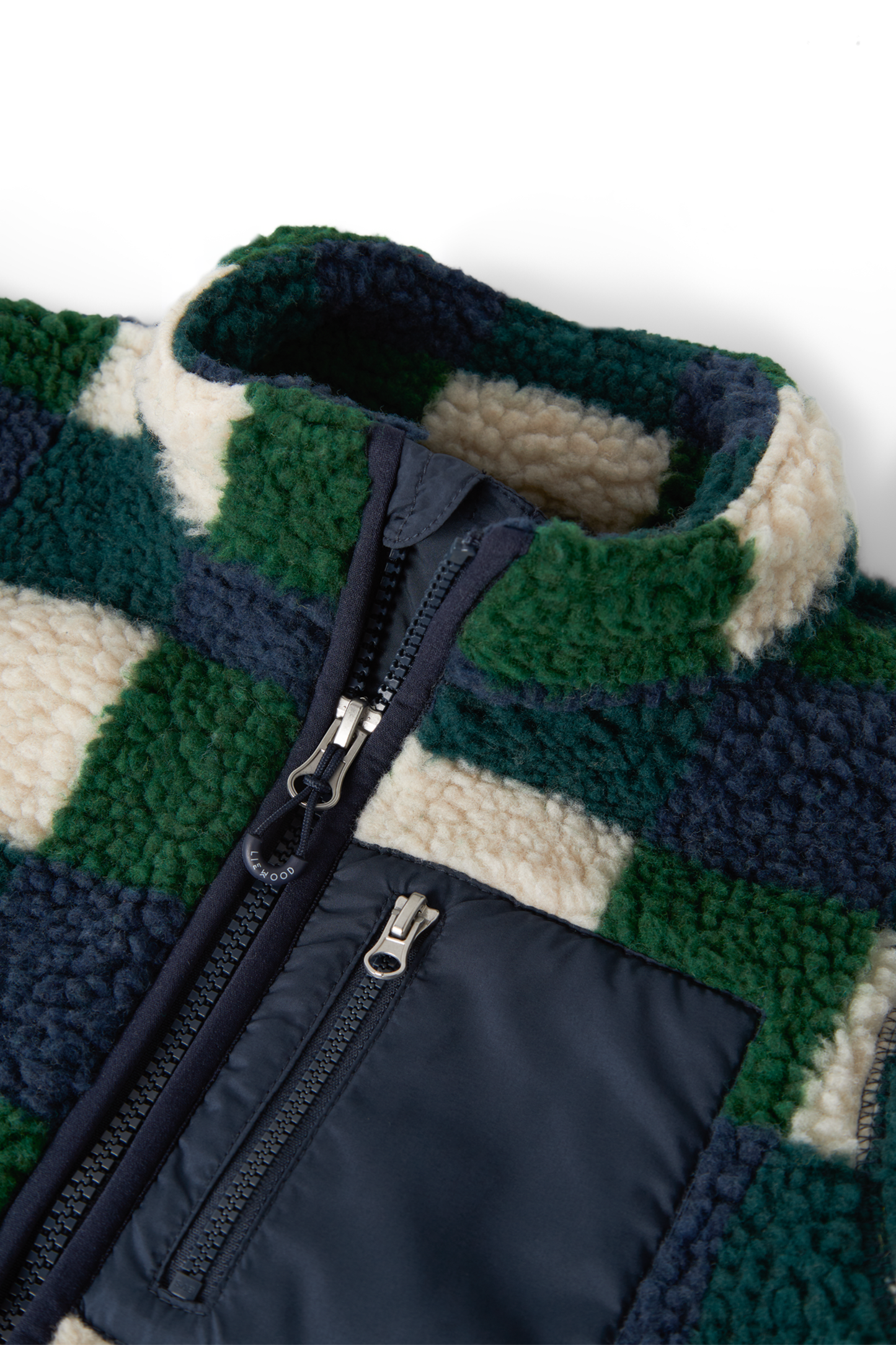 Liewood, Nolan Pile Jacket in Bright Garden Mega Check