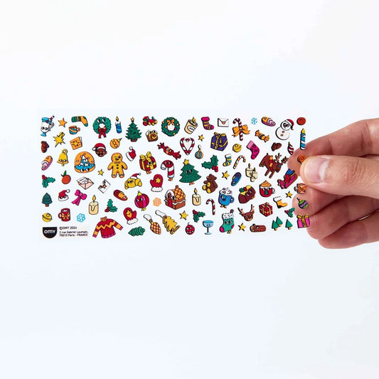 OMY, Boutique Sticker Sheet, Christmas Shop