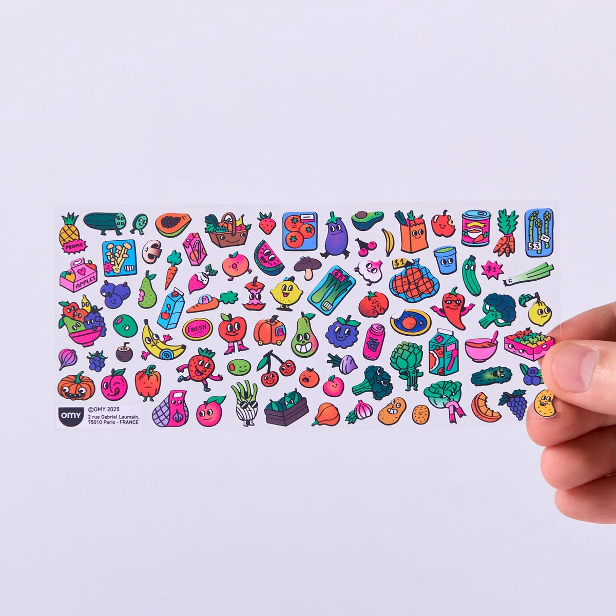 OMY, Boutique Sticker Sheet, Farmer's Market