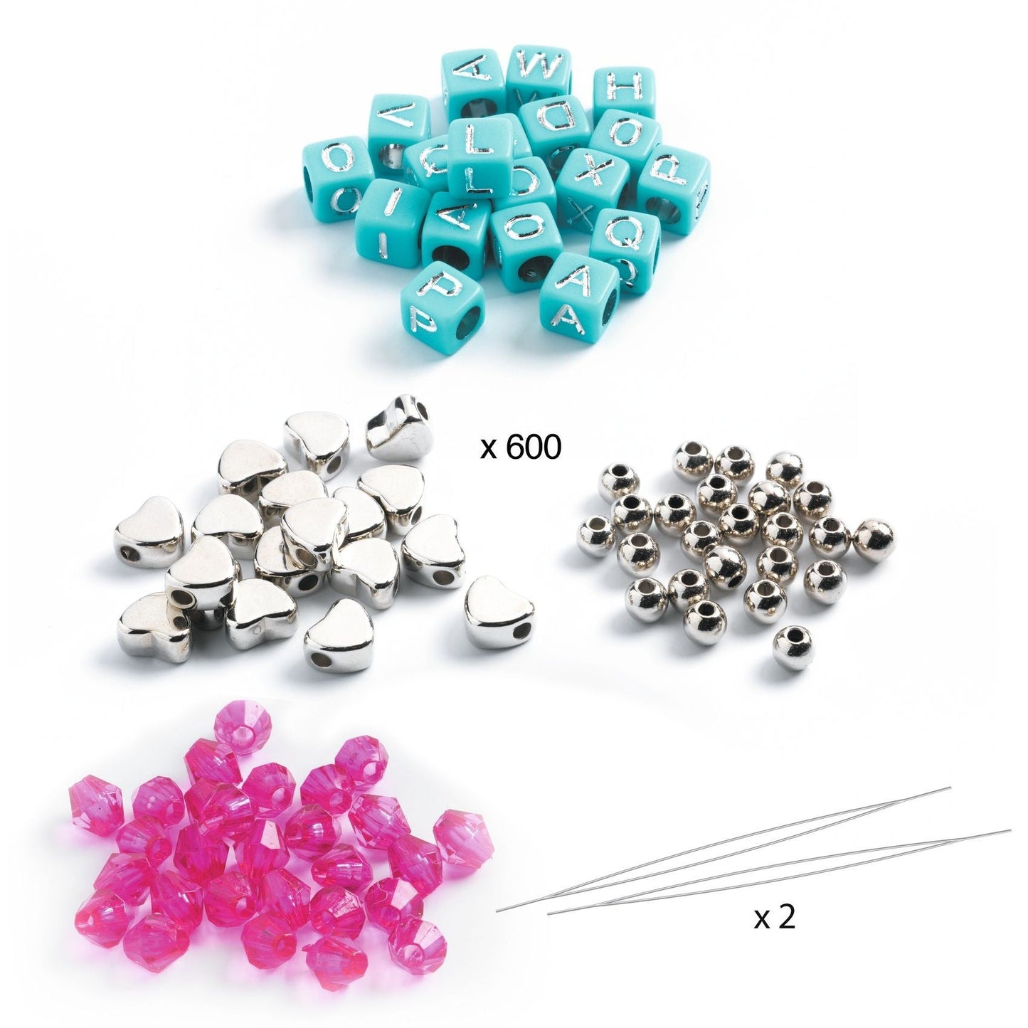 Silver Alphabet Beads for Jewellery Craft