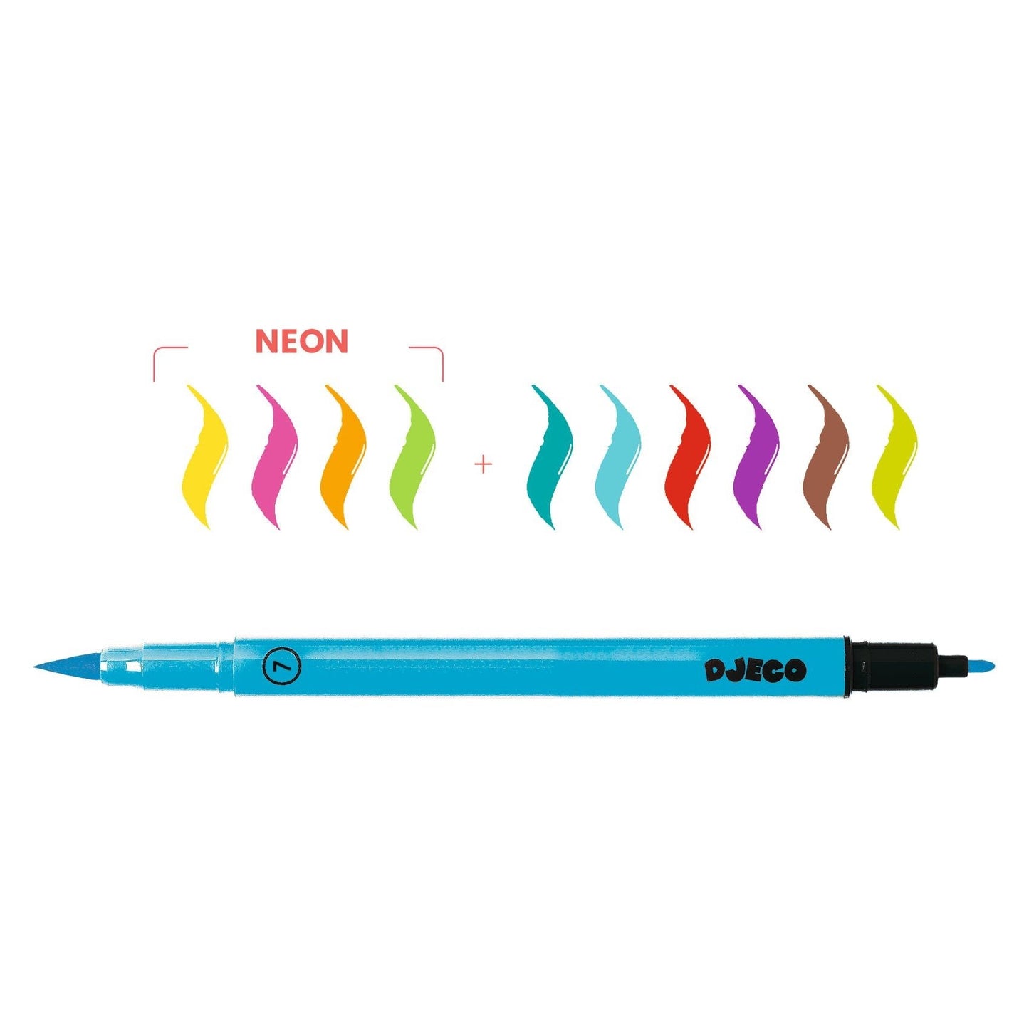 Dual-Tip Felt Tip Pens (10 colours)
