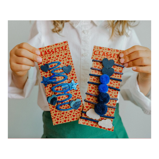 Classette, Navy Blue School Hair Clips & Bobble Hair Ties