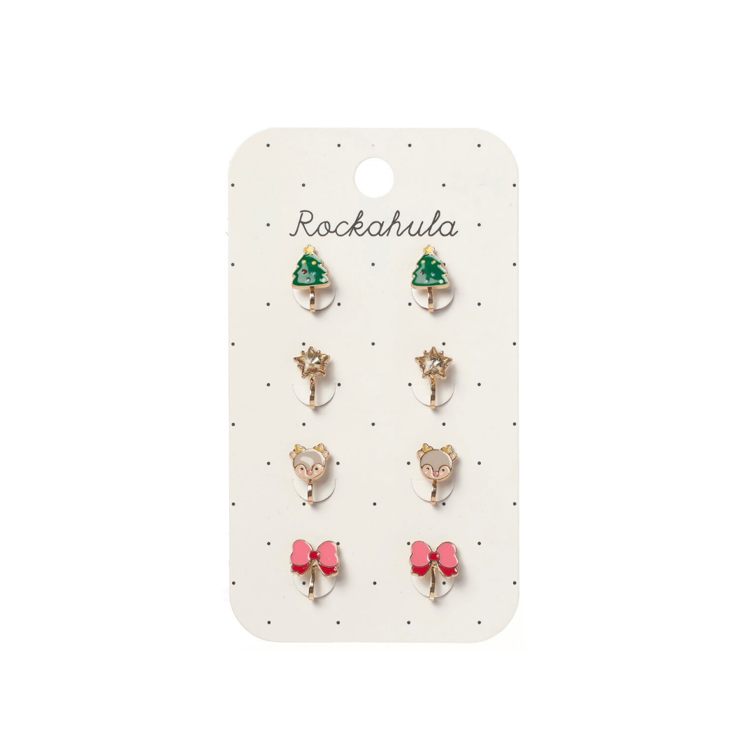 Rockahula, Jolly Christmas Clip On Earrings