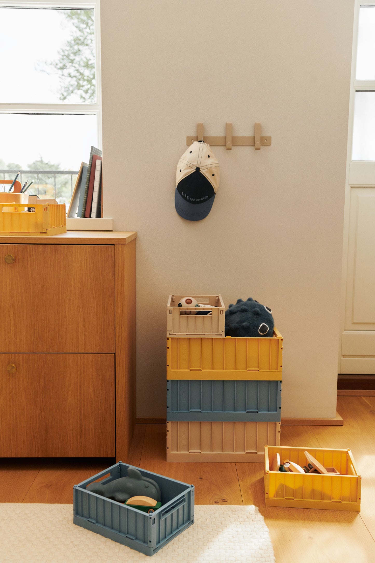 Small Beach Blue Weston Storage Box, 2-pack