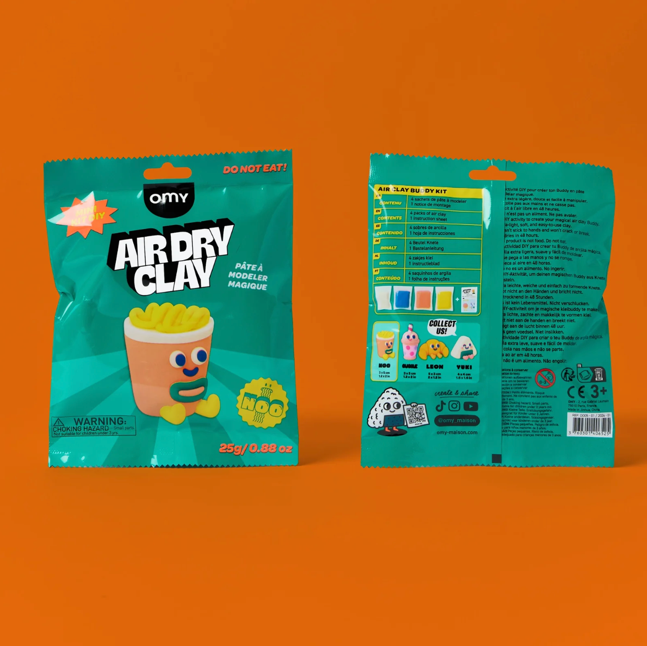 OMY, Noo Noodoll Air Dry Clay Kit