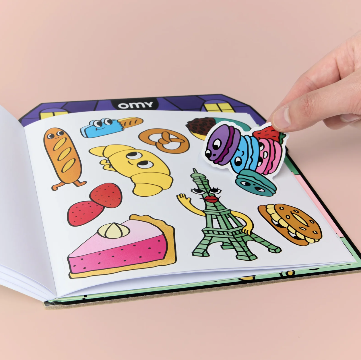 OMY, French Baguette Colouring & Sticker Book