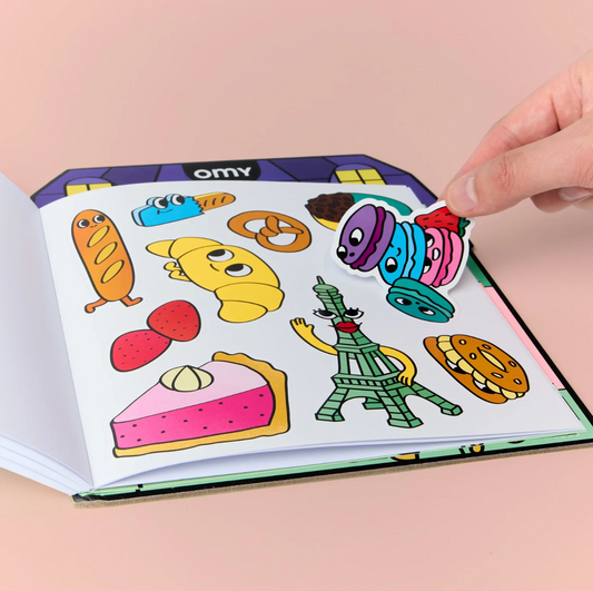 OMY, French Baguette Colouring & Sticker Book