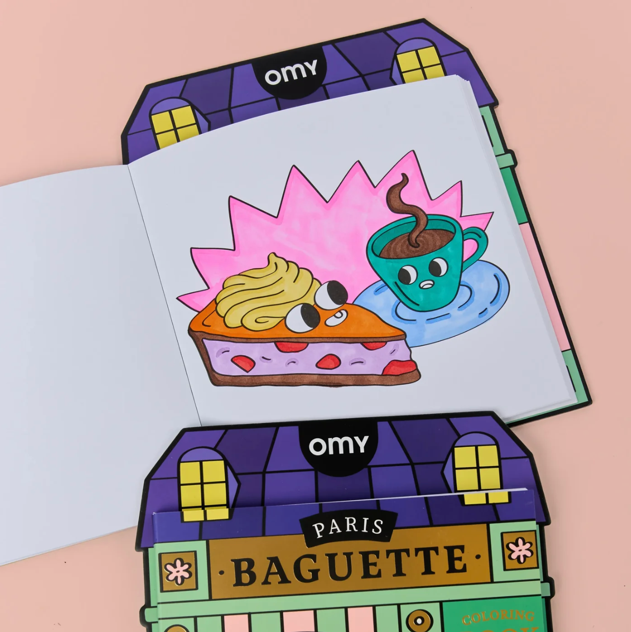 OMY, French Baguette Colouring & Sticker Book
