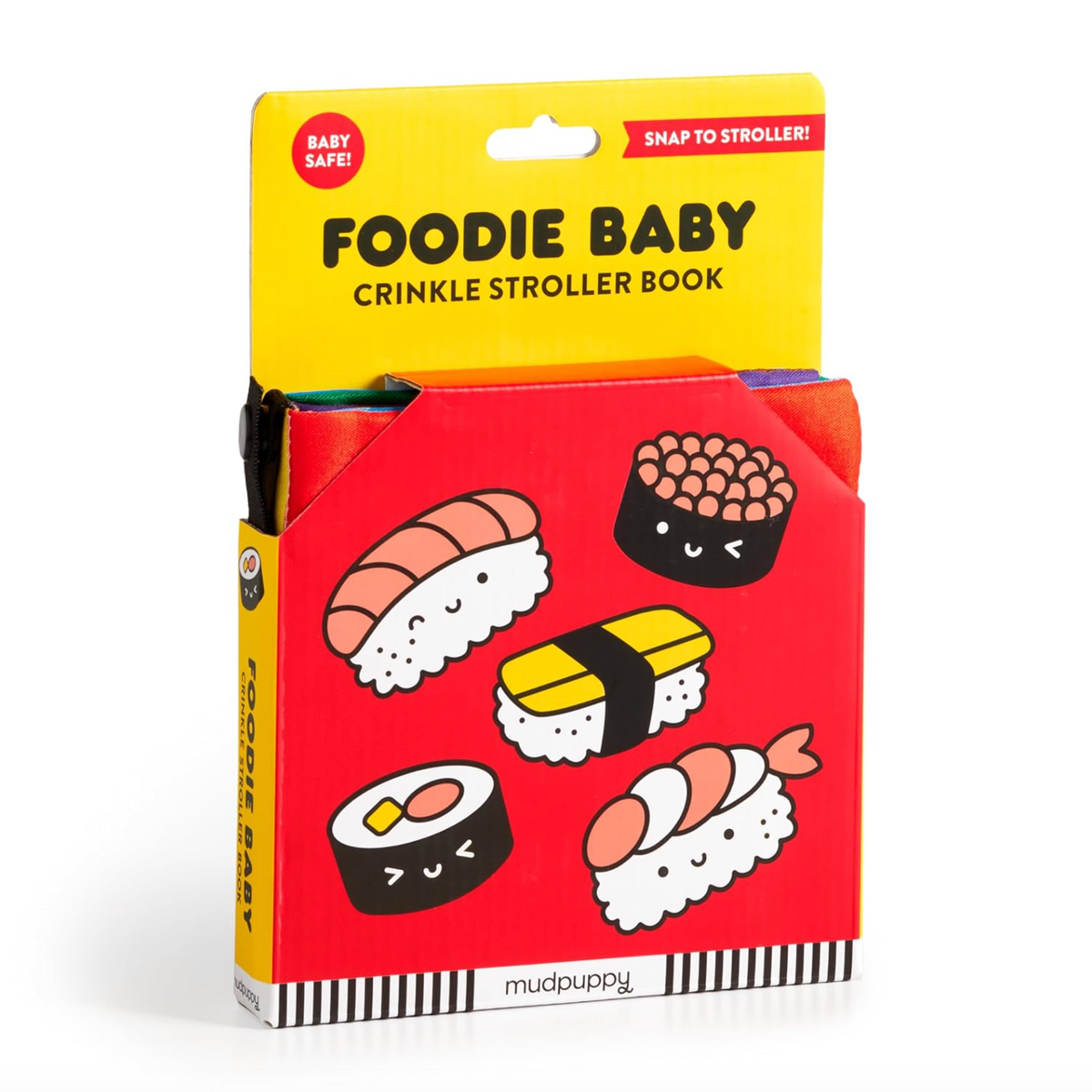Mudpuppy, Foodie Baby Crinkle Fabric Stroller Book