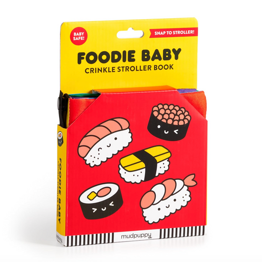 Mudpuppy, Foodie Baby Crinkle Fabric Stroller Book