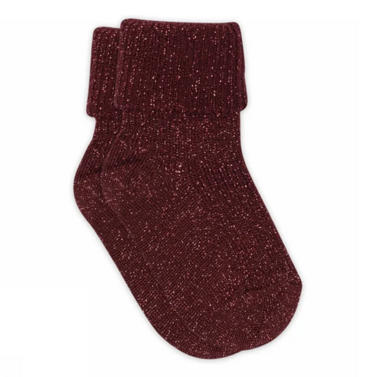 MP Denmark, Burgundy Iris glitter socks