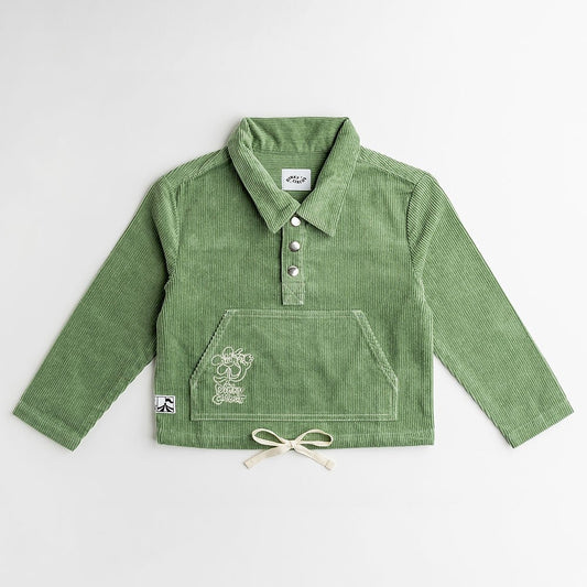 Dinky Circus, Green Popover Corduroy Smock