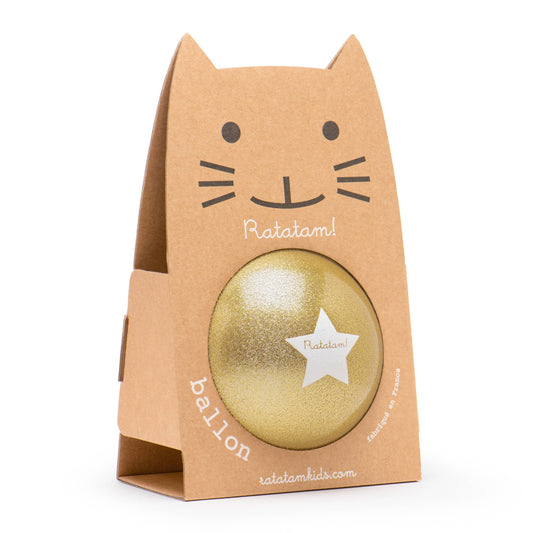 Ratatam! - Large gold glitter balloon 22 cm