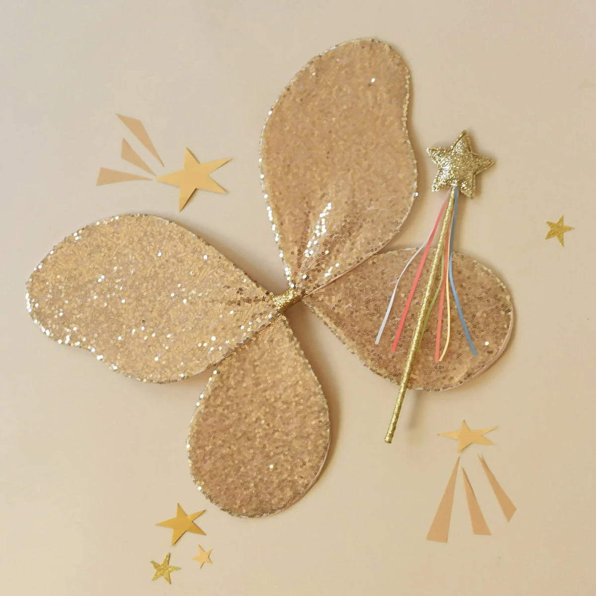 Rockahula, Magical Sequin Golden Flower Fairy Wings