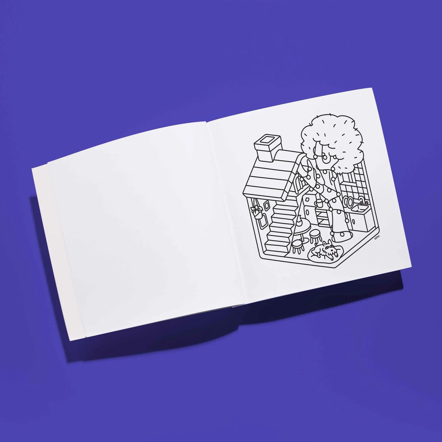 OMY, Tiny House, a Calm & Cute Colouring Notebook