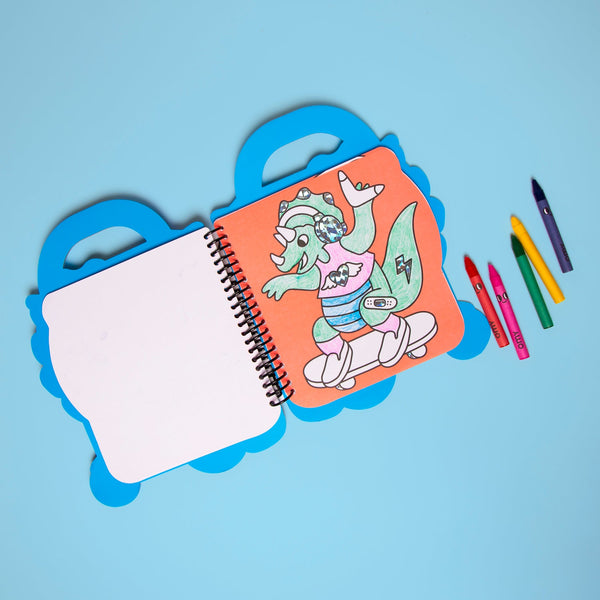 OMY Super Colouring and Stickers Book: Dino