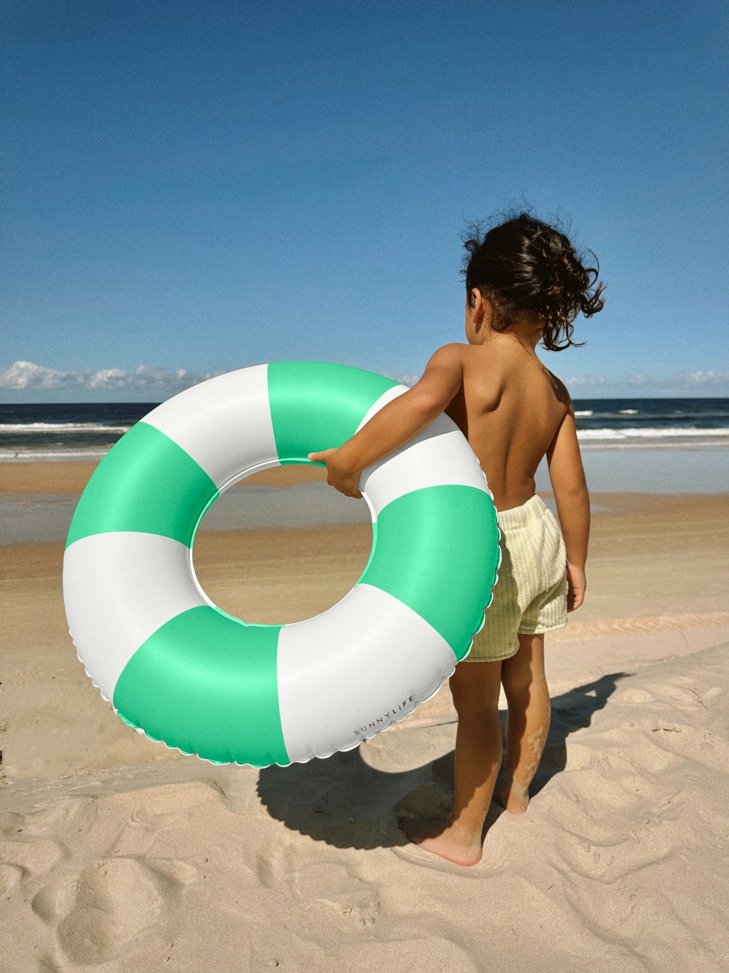 SunnyLife, Green Stripe Mini Tube Pool Ring