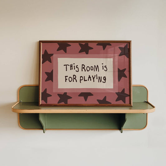 Lune Club - This Room Is For Playing Print: Pink, Unframed, A3