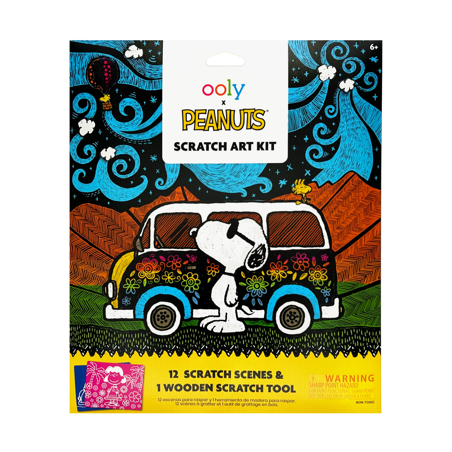 Ooly OOLY x Peanuts: Scratch Art Kit (13 PC Set)