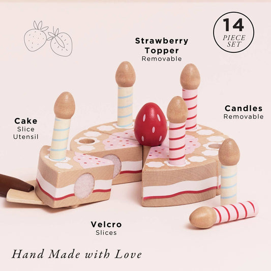 Le Toy Van, Wooden Birthday Cake & Candles