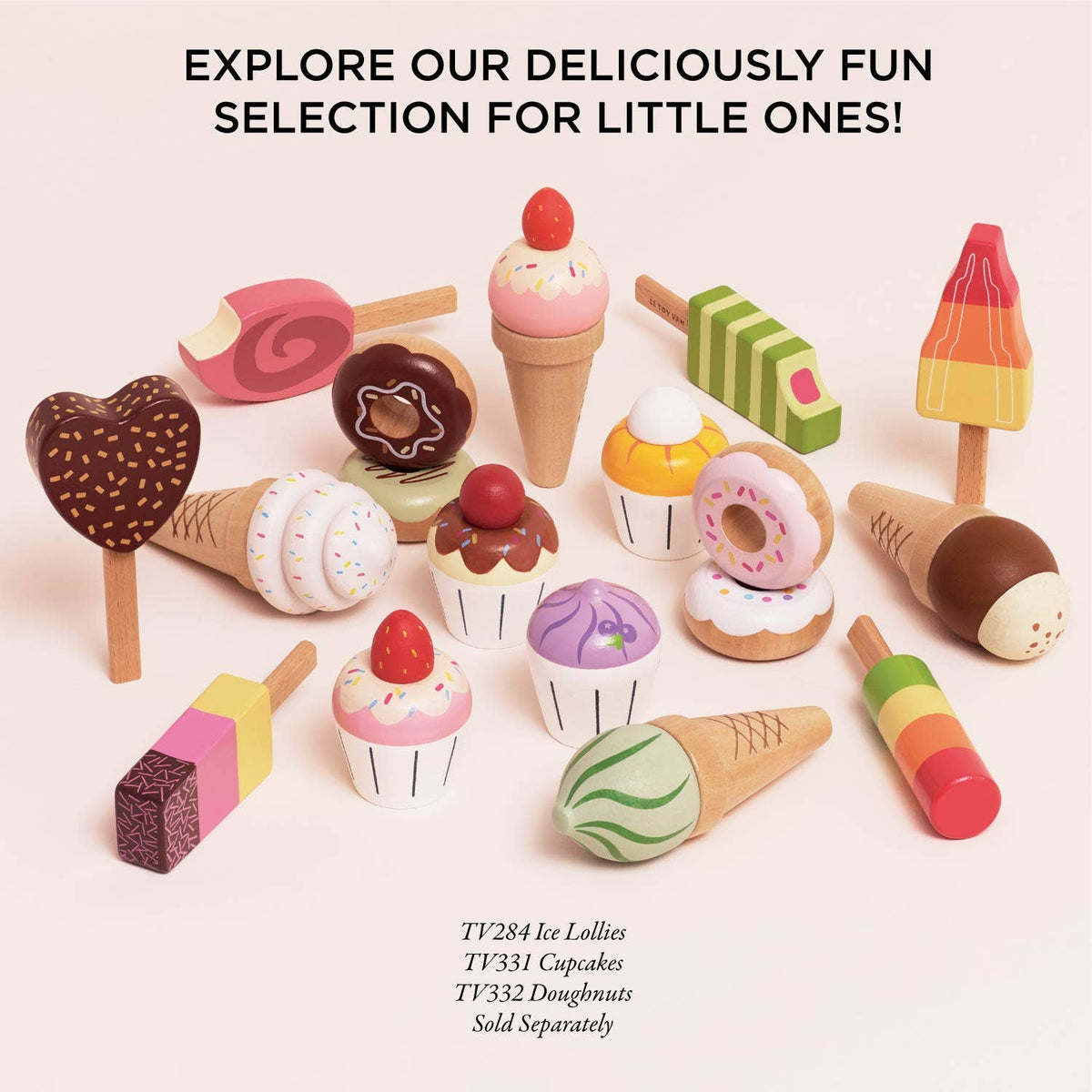 Le Toy Van, Wooden Ice Cream Stand & Toppings