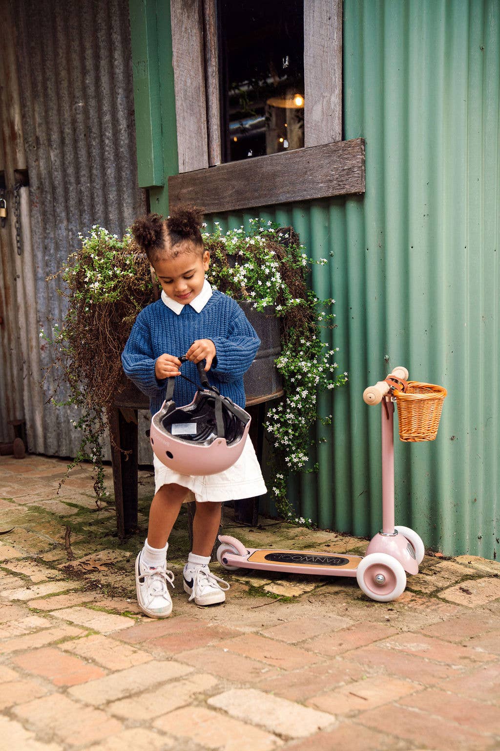 Banwood 3-Wheel Vintage Scooter, Dusty Pink