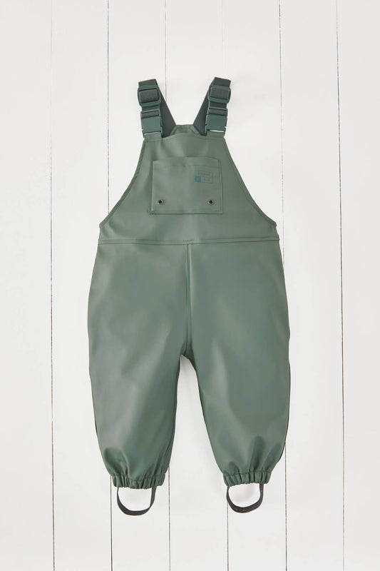 Grass + Air, Waterproof Rain Dungarees, Khaki