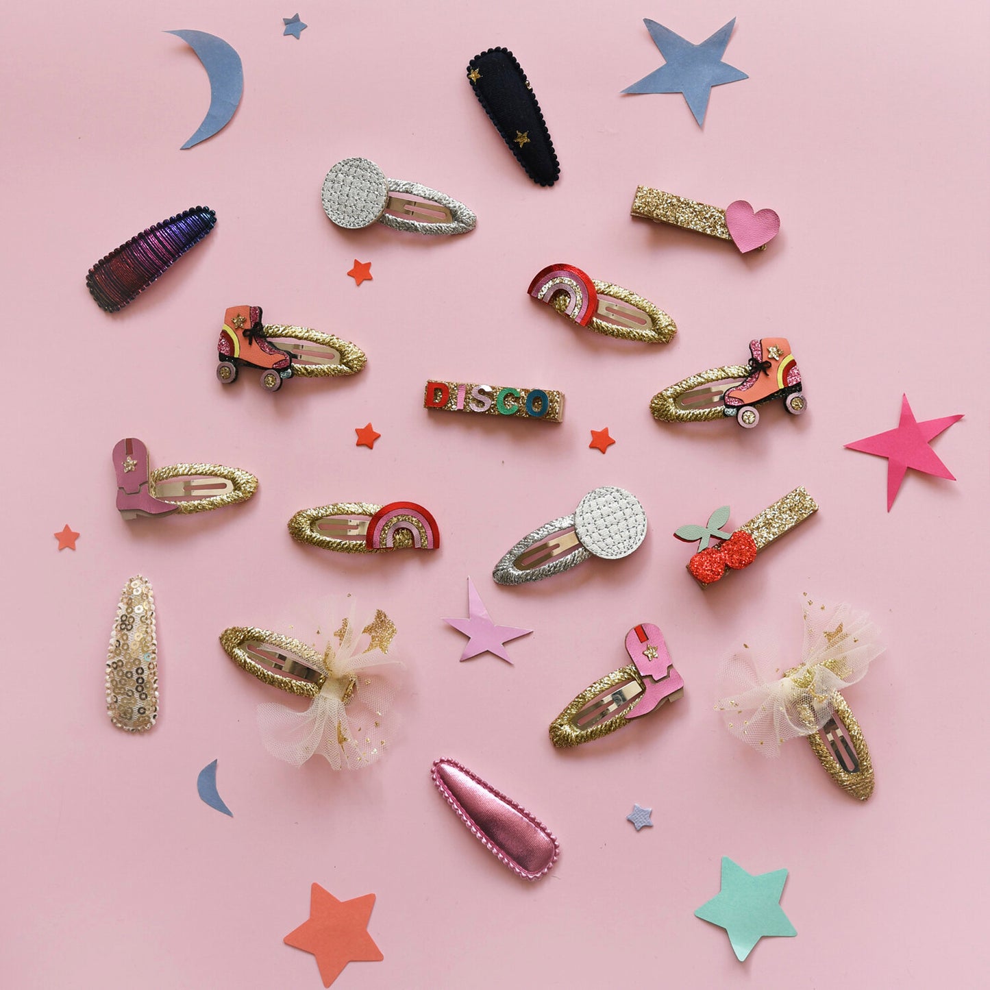 Disco Glitter Bar Clips