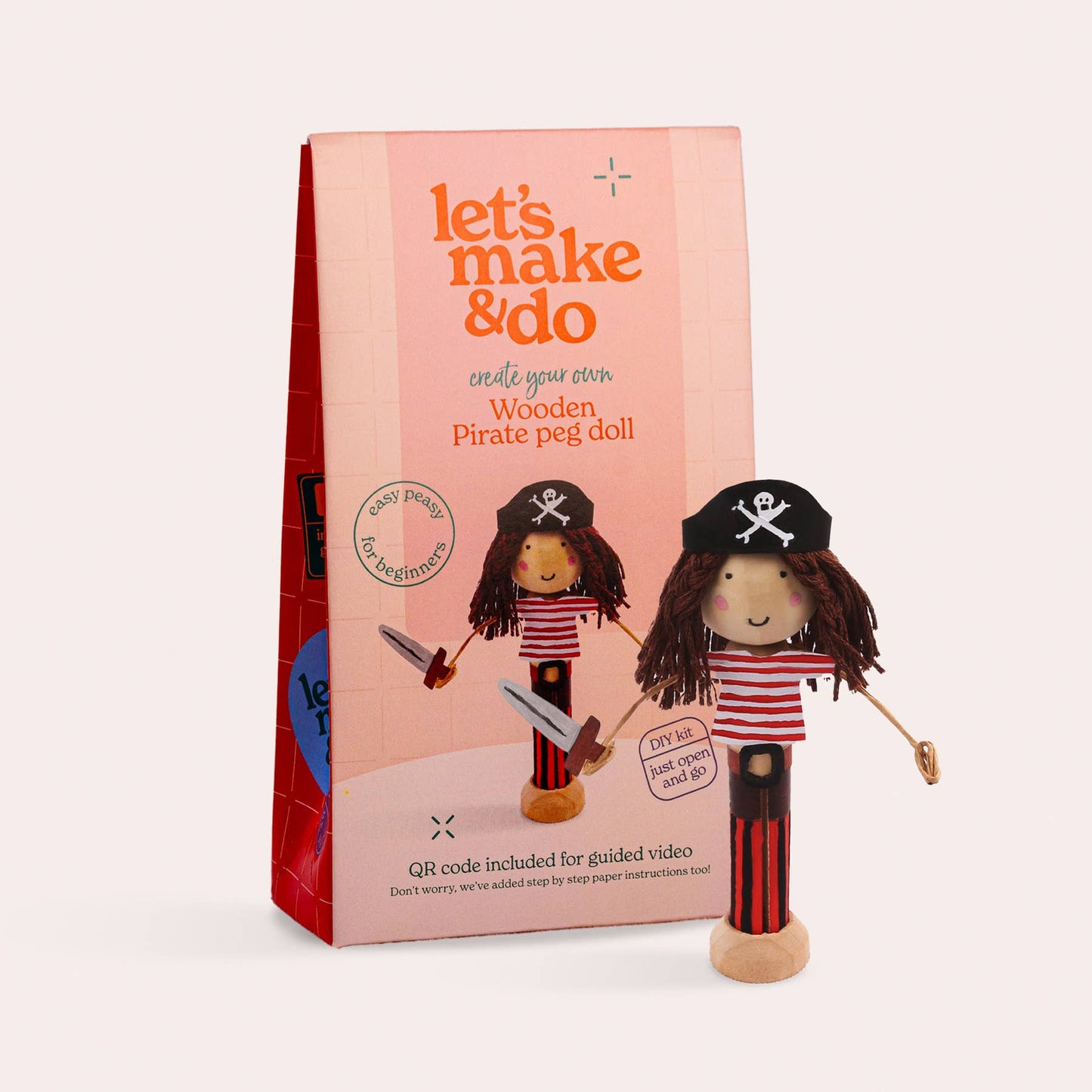 Let's Make & Do, Make Your Own Pirate Craft Kit Wooden Painting Gift Set