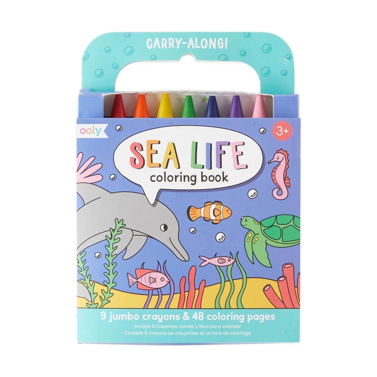 Ooly Carry-Along: Coloring Book Set - Sea Life