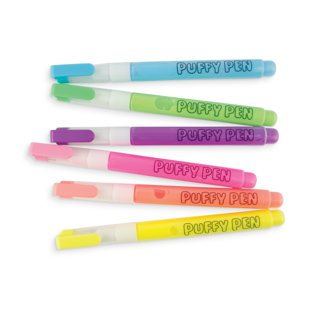 Ooly, Magic Puffy Neon Pens - Set of 6