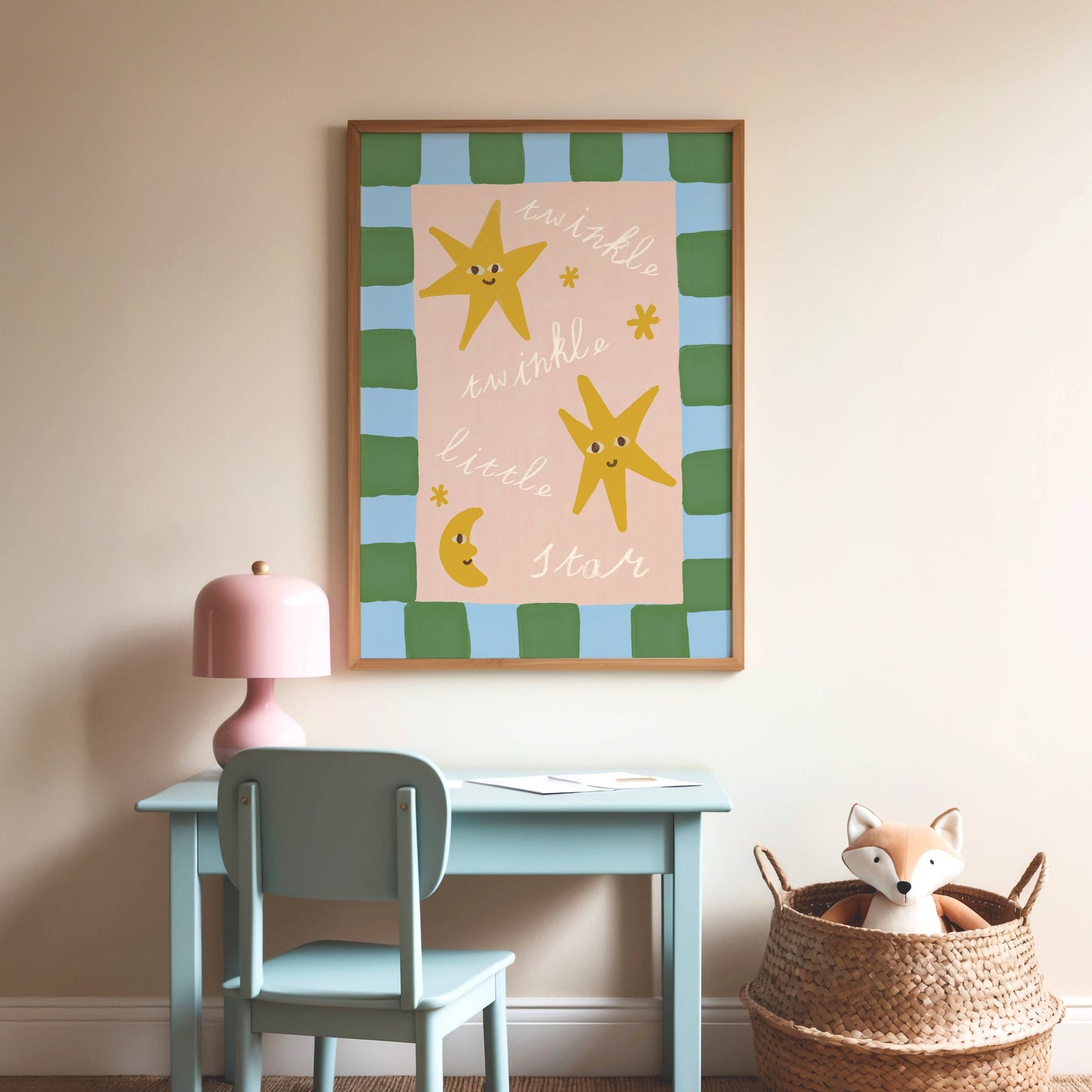 Twinkle Little Star Checkered Print