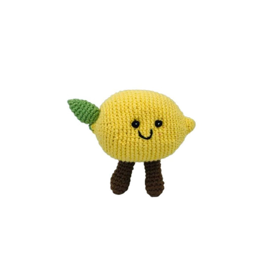 Best Years Fair Trade Crochet Lemon Baby Rattle Organic Cotton