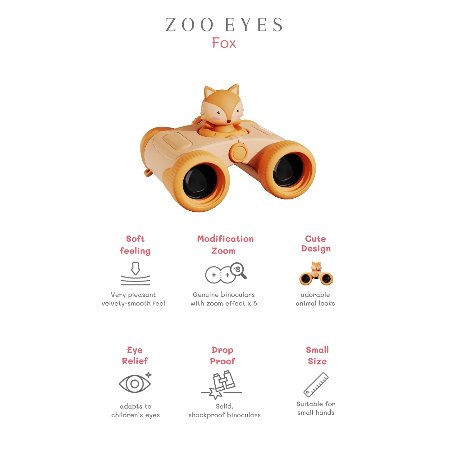 The ZooFamily, Zoo Eyes Binoculars for Kids, Fox