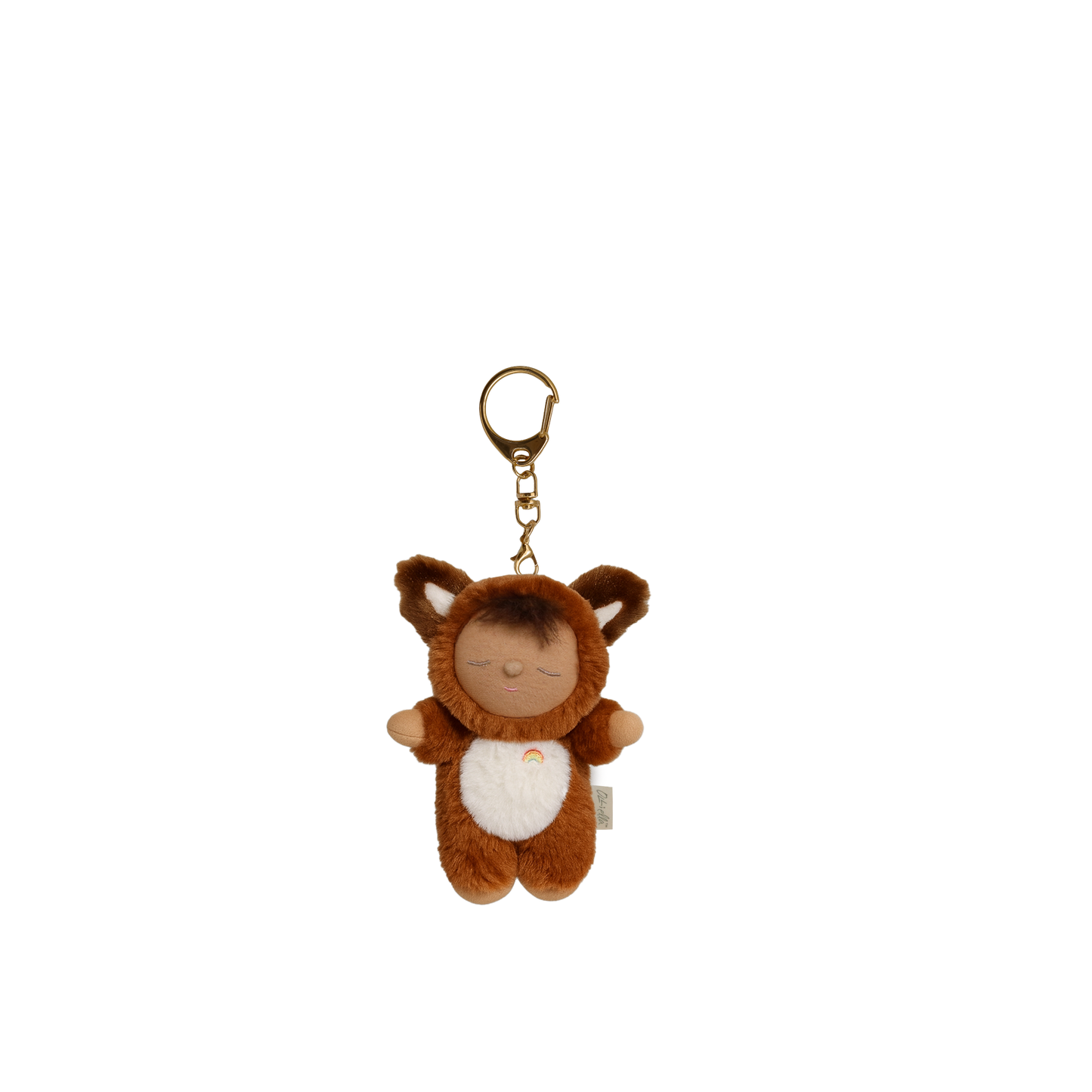 Cozy Bag Charm, Fox Finnley, Fabric Doll Keyring