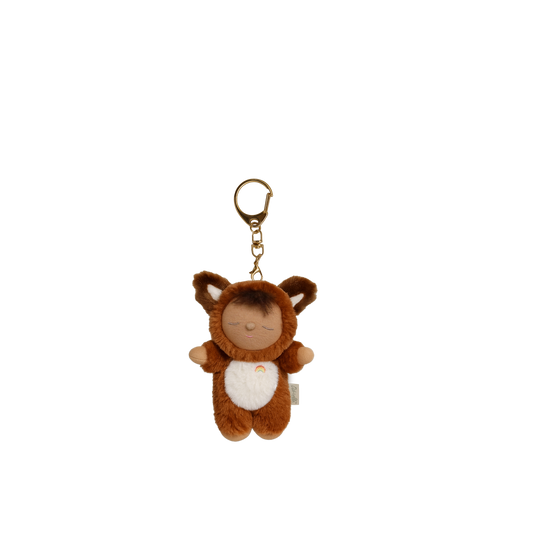 Cozy Bag Charm, Fox Finnley, Fabric Doll Keyring