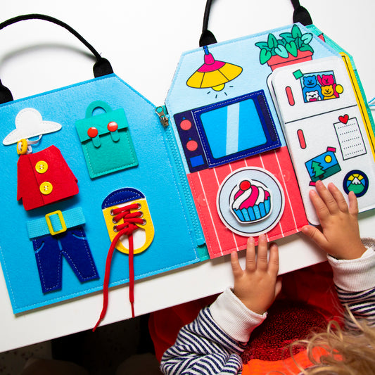 OMY Montessori Play Kit Busy Book: My Day