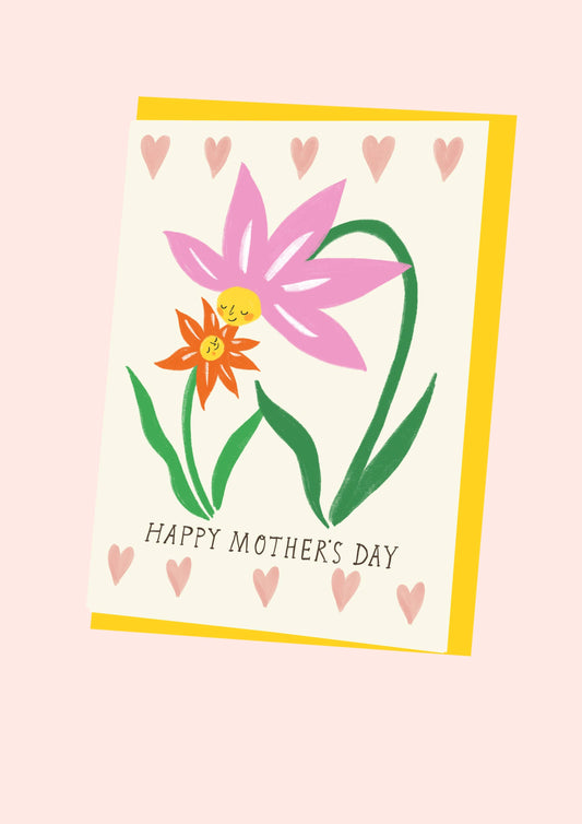 Kitty Kenda Papergoods - Flower Faces Mother's Day Greeting Card
